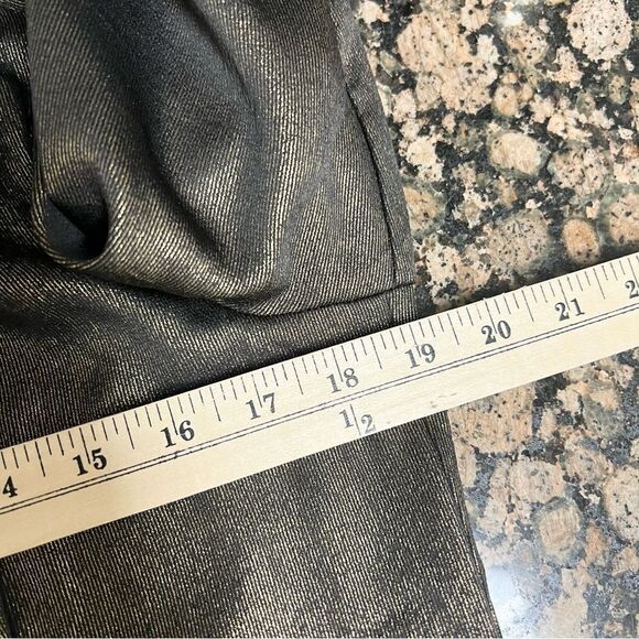 NWT J. Crew Size XS Long Sleeve Bow Button Blouse Luxurious Foil - Picture 5 of 7